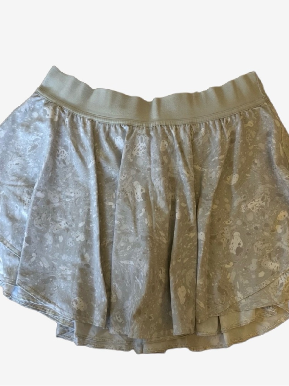 lululemon athletica Light Gray Marble Print Skort